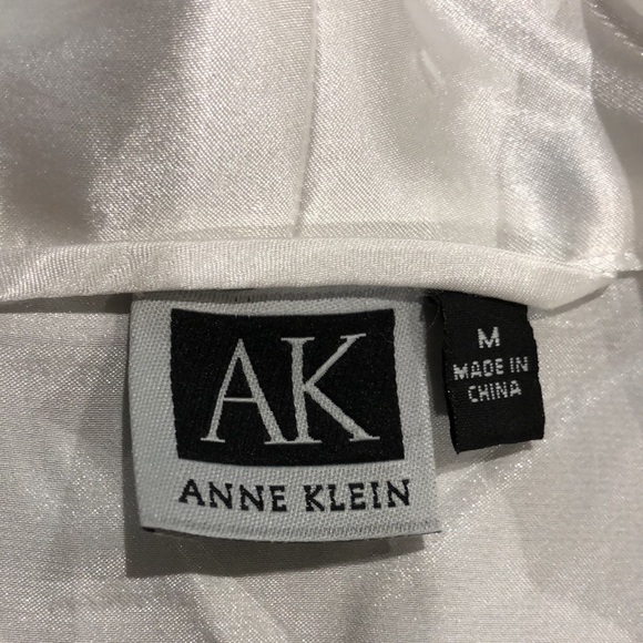 AK ANNE KLEIN Silky Satin Feel Long Robe - Picture 2 of 9